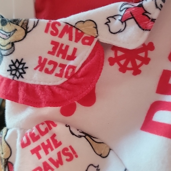 Paw Patrol Kids Pajama Set  Festive Red White New Nwt Girls 4T 4 Toddler Holiday - Picture 7 of 7